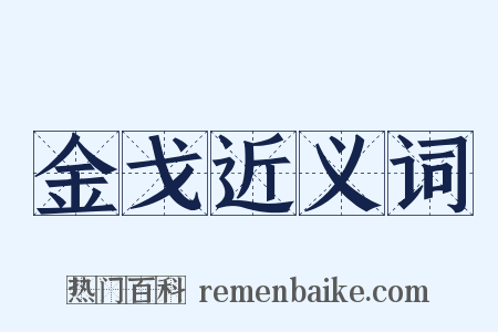 金戈近义词是什么意思的图片